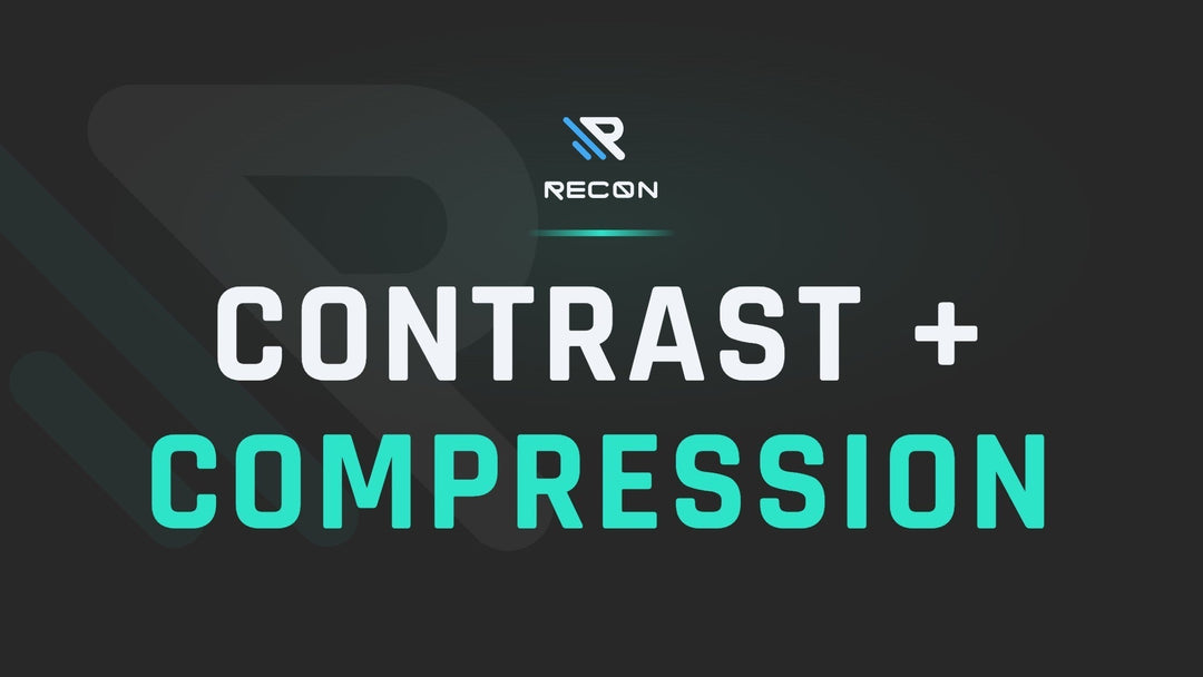 RECON article title card: Contrast + Compression