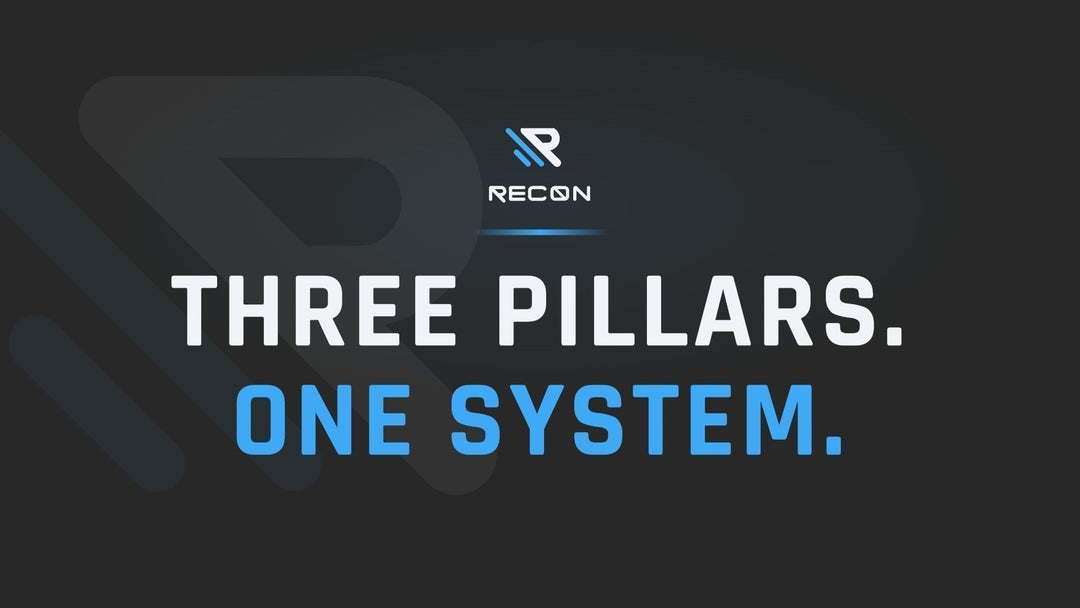 RECON article title card: Three Pillars. One System.