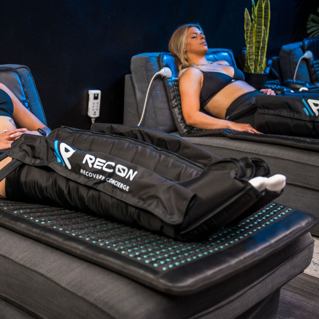 RECON Base Camp System: Renew PEMF Mat and Pro Compression Boots together